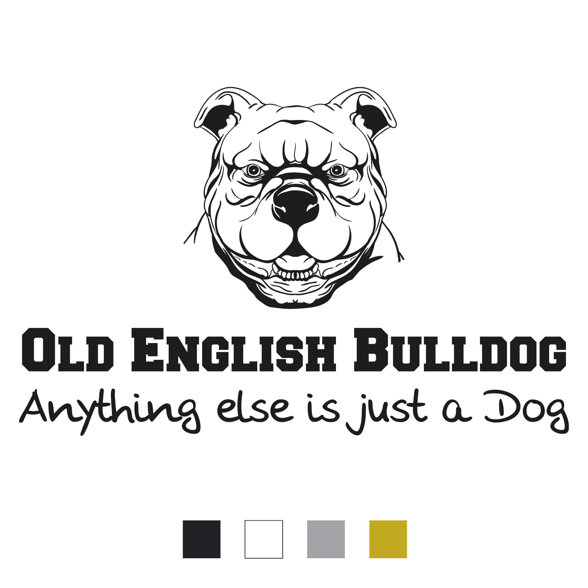 Old English Bulldog Aufkleber Any