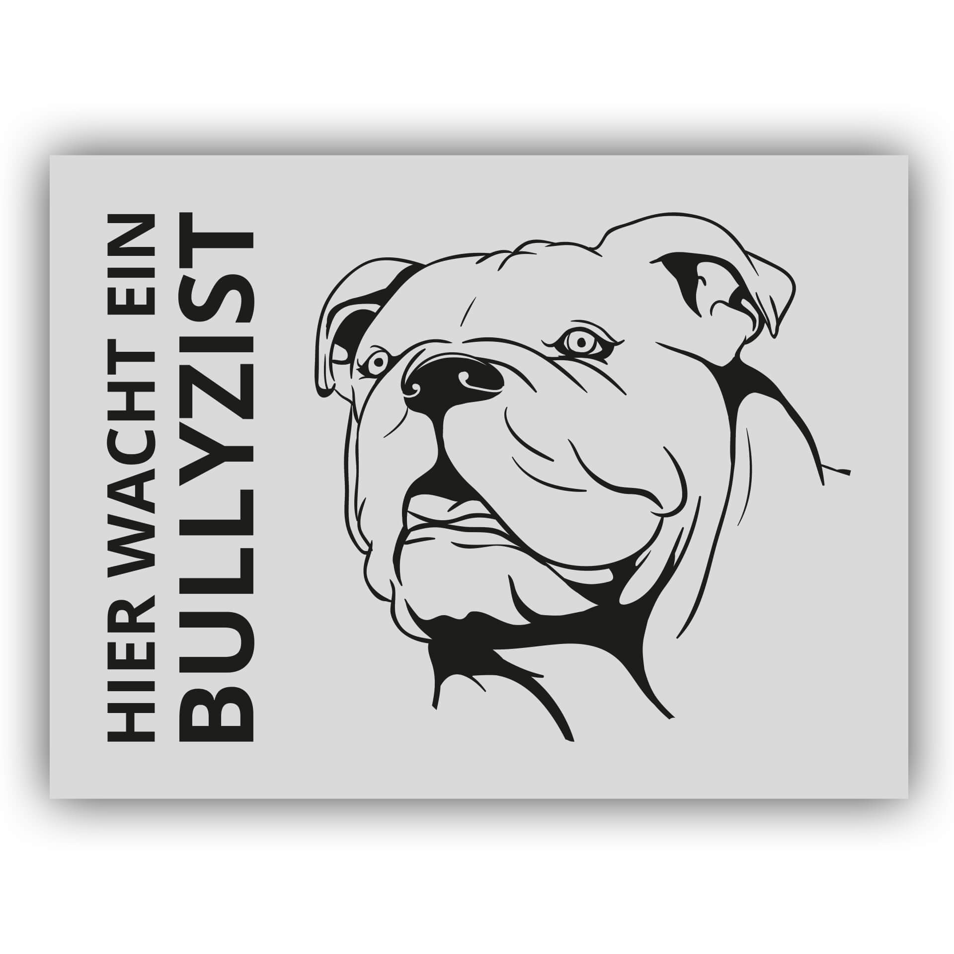 Old English Bulldog Schild Bullyzist