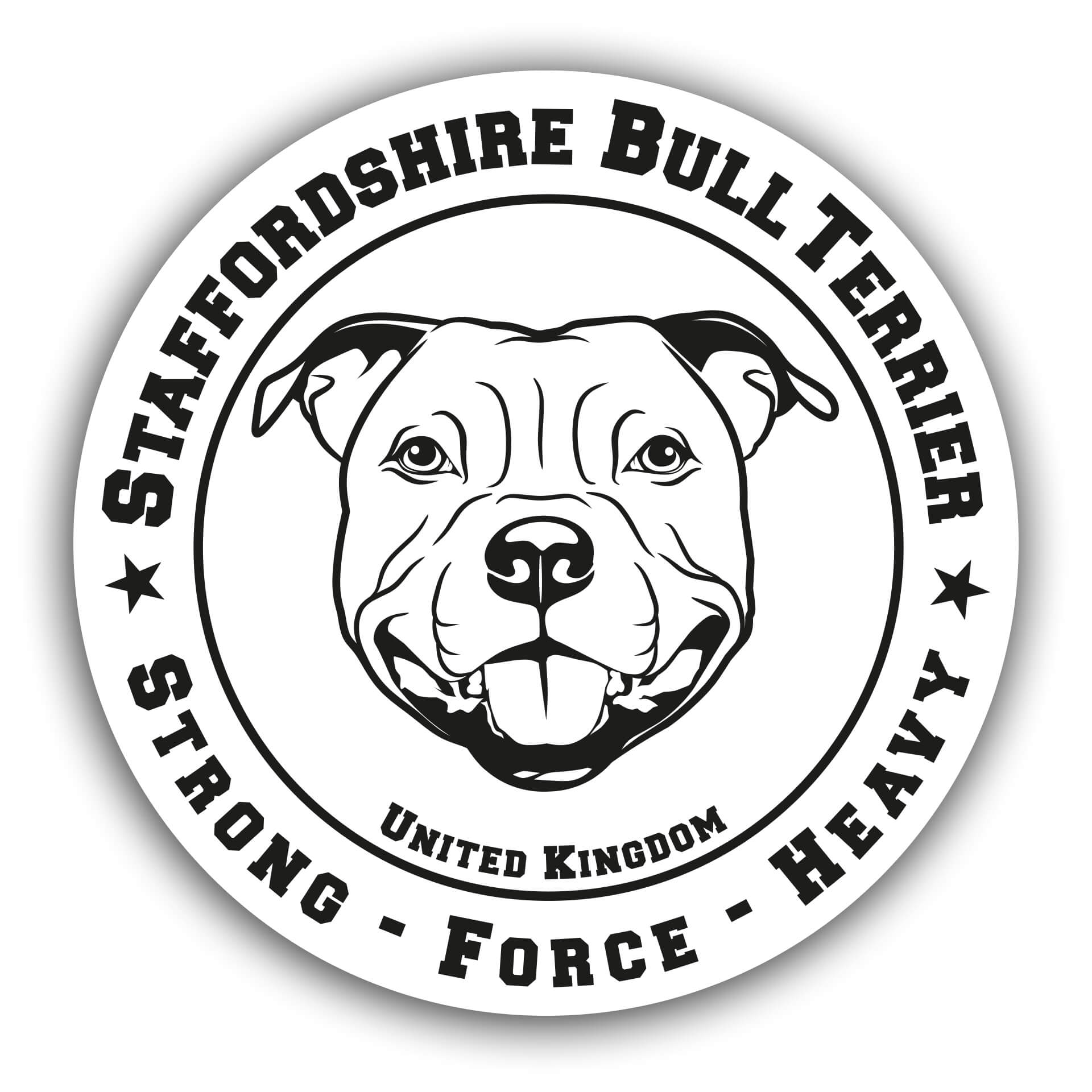 Staffordshire Bullterrier Aufkleber SFH Print