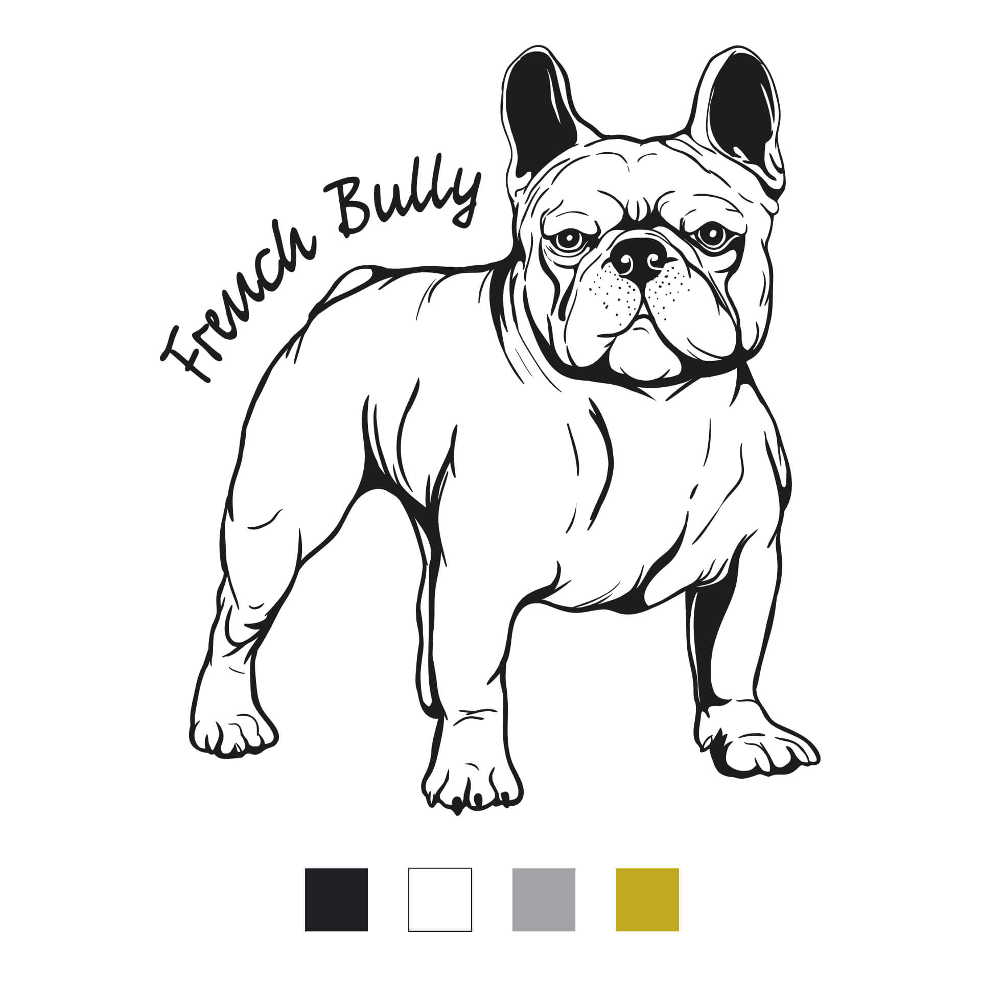 French Bulldog Aufkleber Bully