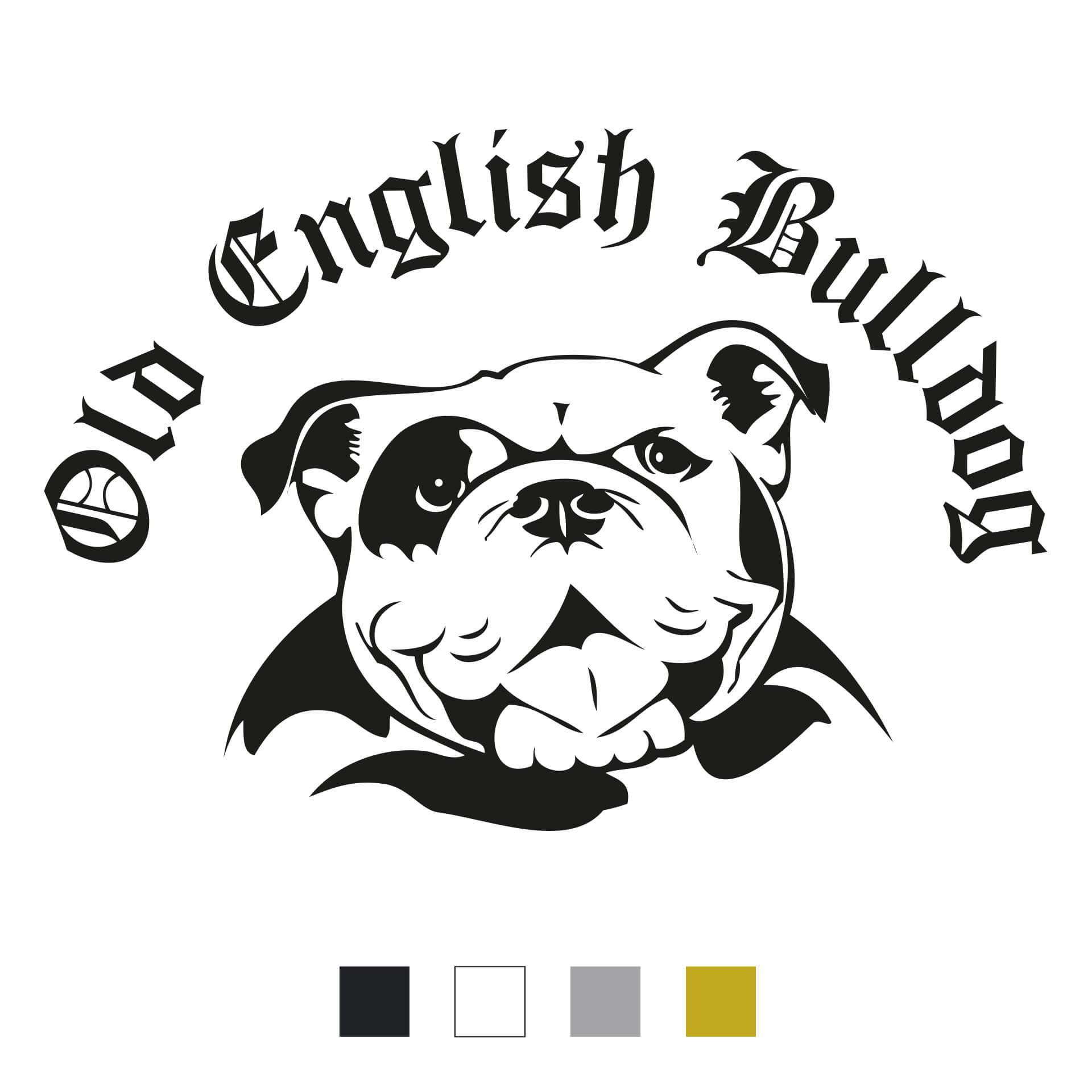 Old English Bulldog Aufkleber Old London