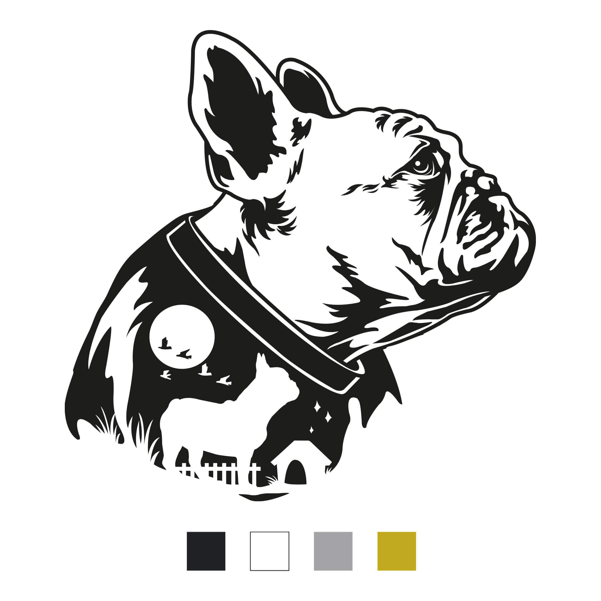 French Bulldog Aufkleber Collage