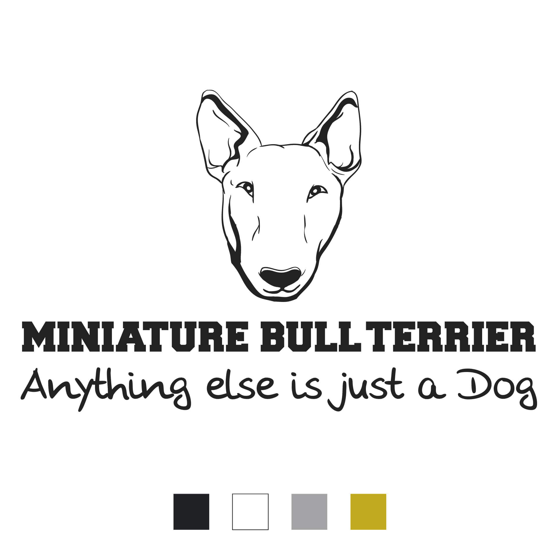 Miniature Bullterrier Aufkleber Any