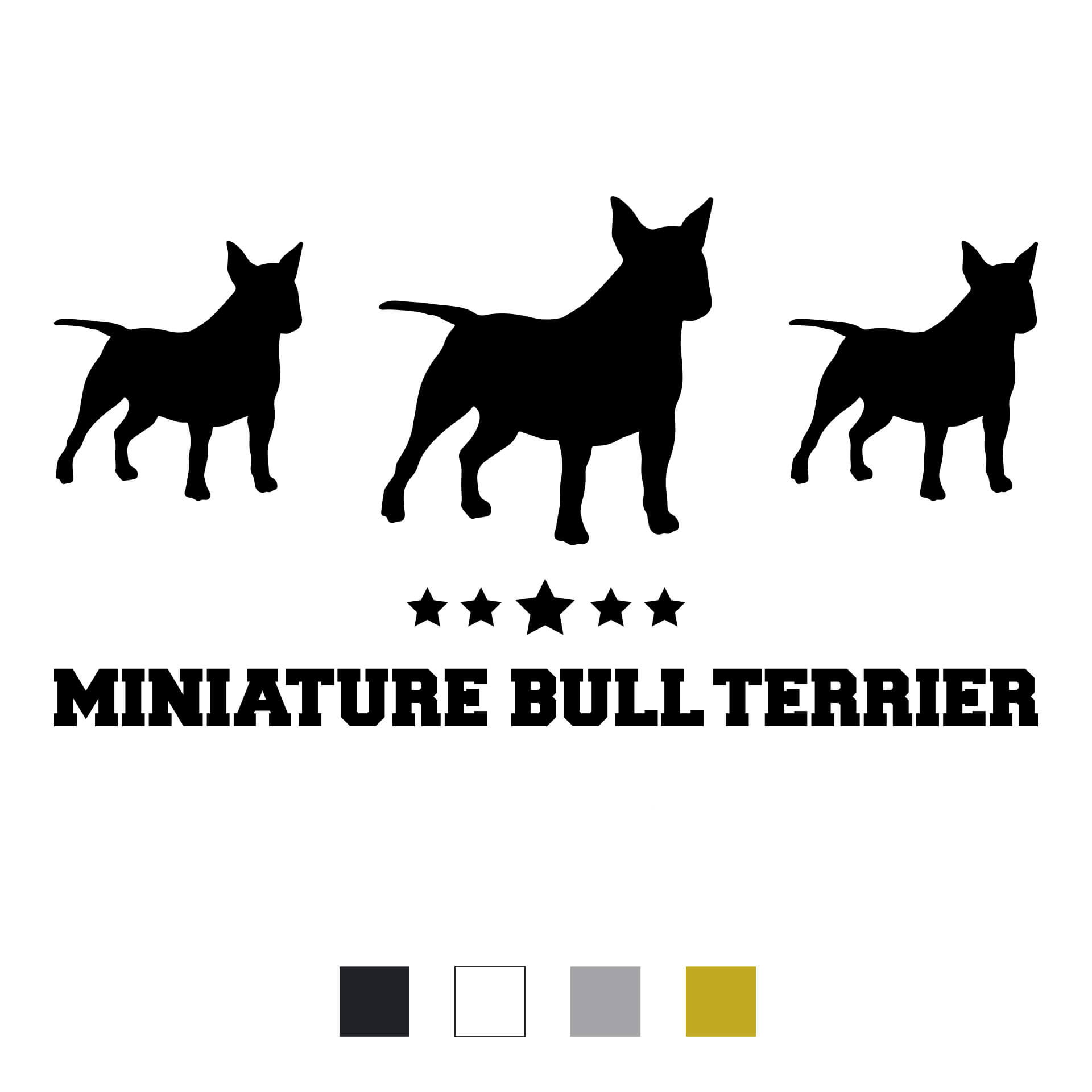 Miniature Bullterrier Aufkleber Bull
